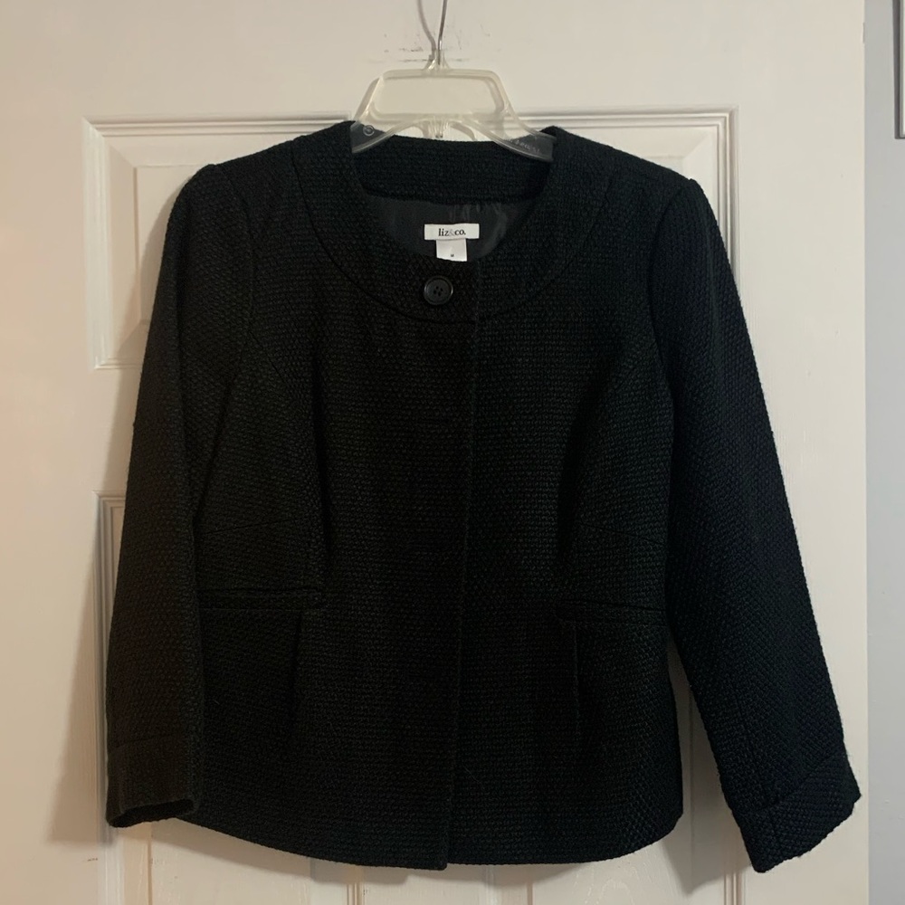 Excellent condition black tweed blazer
